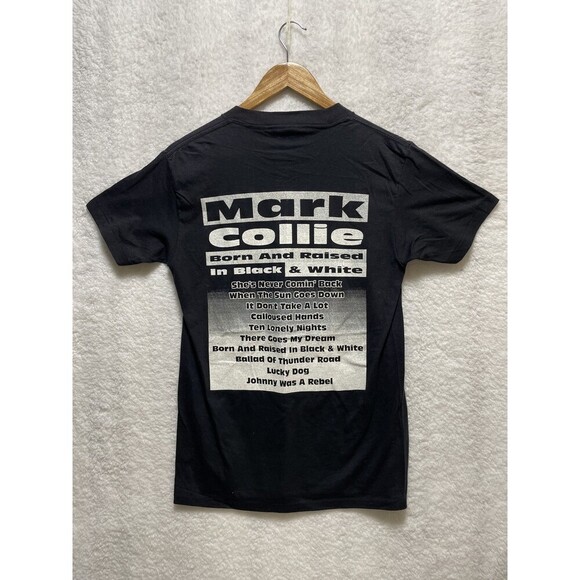 Vintage Mark Collie Tour T-Shirt Womens M Black 90s Country Concert Promo 1992 - Picture 10 of 10